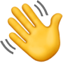 Waving hand emoji